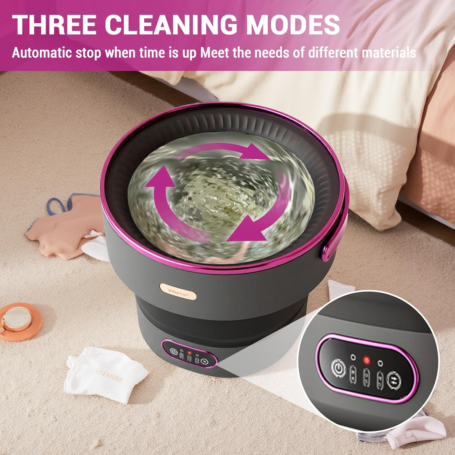 Portable Washing Machine 13L F - Baby Nursery Laundry Basket ulasan dan harga