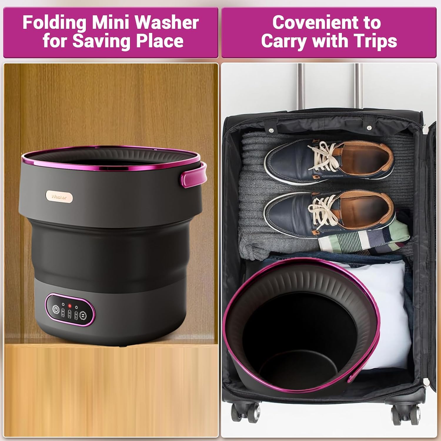 Portable Washing Machine 13L F - Baby Nursery Laundry Basket ulasan dan harga