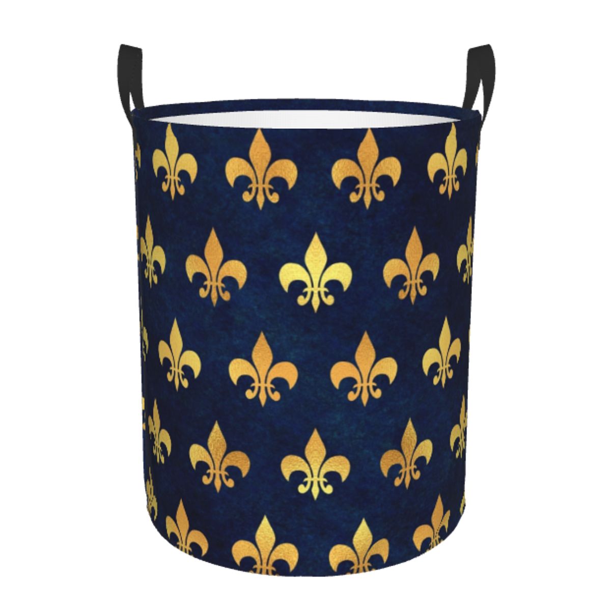 Royal Gold Blue Grunge Fleur D - Baby Nursery Laundry Basket ulasan dan harga