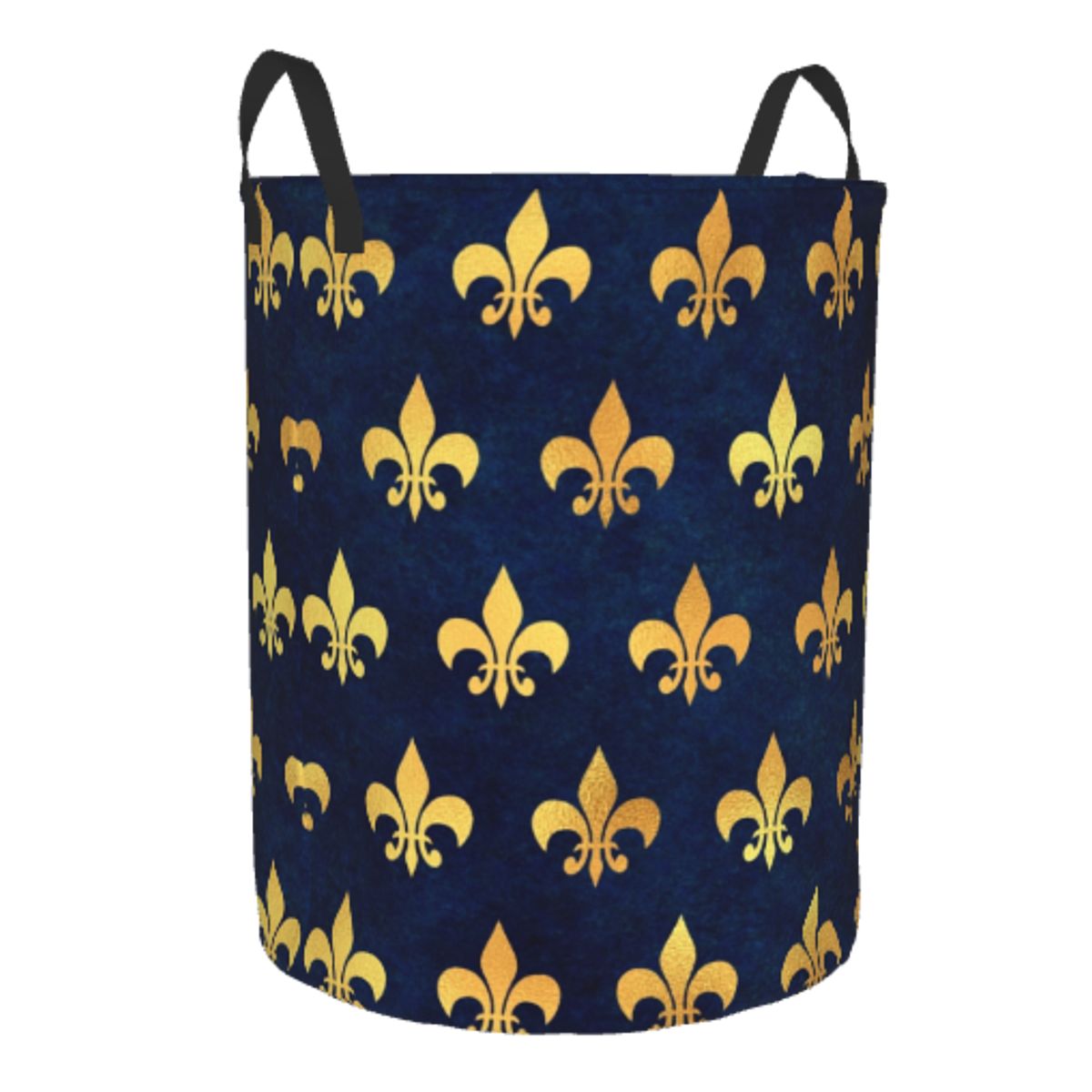 Royal Gold Blue Grunge Fleur D - Baby Nursery Laundry Basket ulasan dan harga