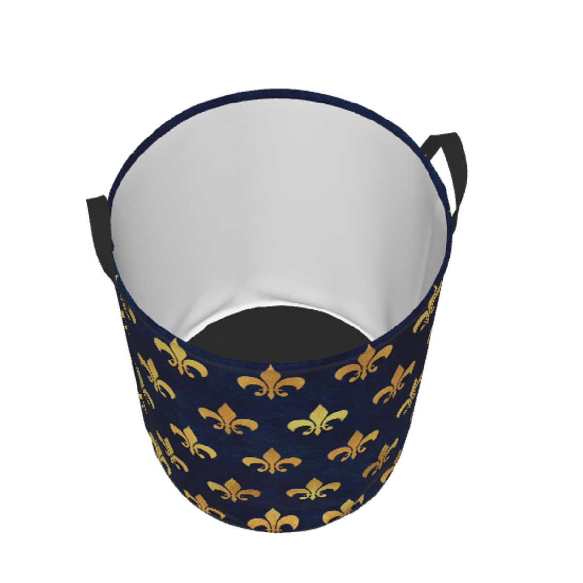 Royal Gold Blue Grunge Fleur D - Baby Nursery Laundry Basket ulasan dan harga