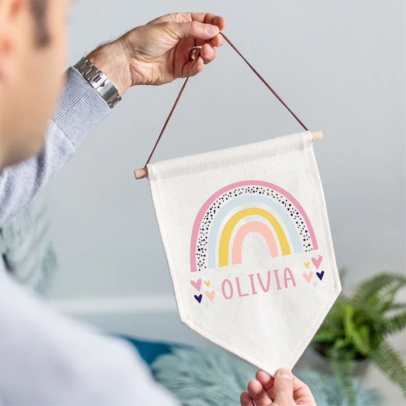Personalised Name Banner Rainb - Baby Nursery Themes Girl ulasan dan harga