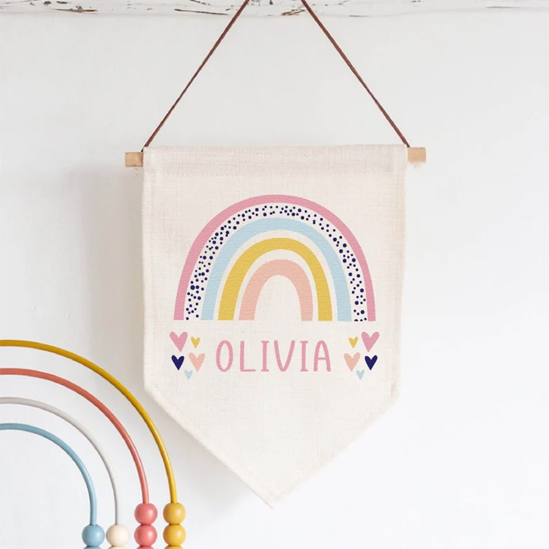 Personalised Name Banner Rainb - Baby Nursery Themes Girl ulasan dan harga
