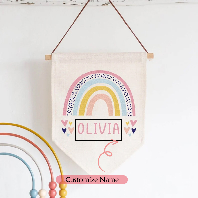Personalised Name Banner Rainb - Baby Nursery Themes Girl ulasan dan harga