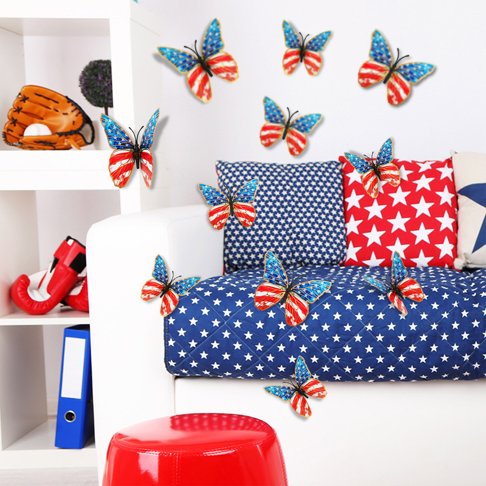 3d Butterfly Wall Stickers Ame - Baby Nursery Wall ulasan dan harga