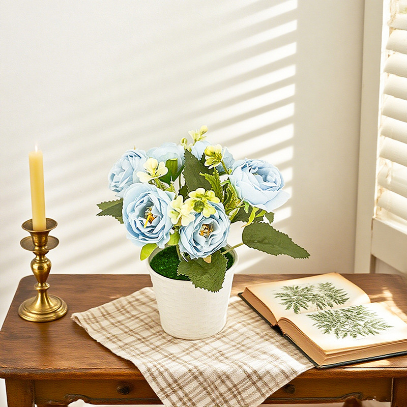 Artificial peony potted plant  - Baby Nursery Fabric ulasan dan harga